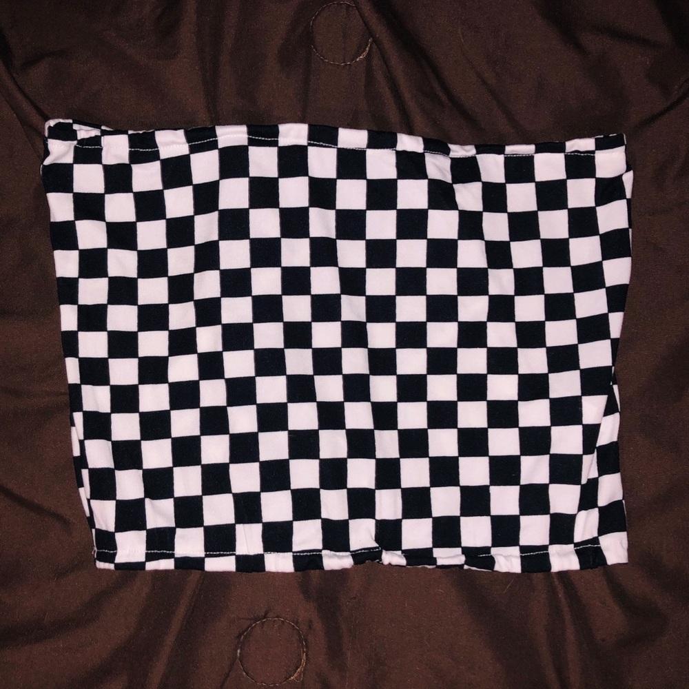 Checkered Tube Top
